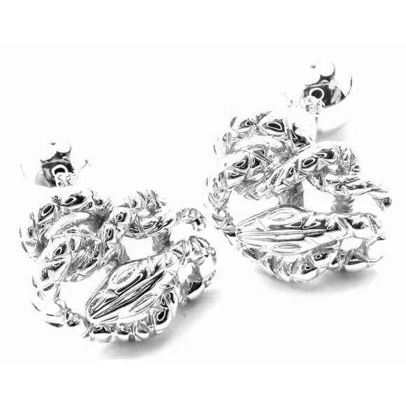 Rare! Authentic Tom Ford 18k White Gold Snake Cufflinks Box - Picture 8 of 9